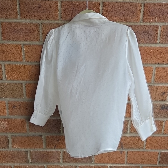 The Kooples Silk-Blend Jacquard Dot Top - Picture 4 of 7